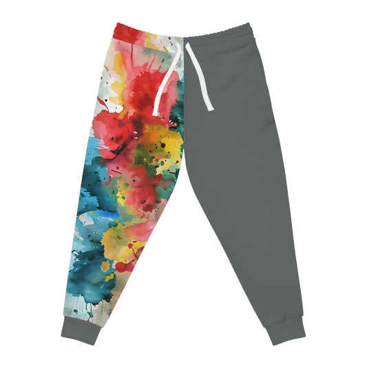 Colorful Watercolor Athletic Joggers for Active Lifestyle