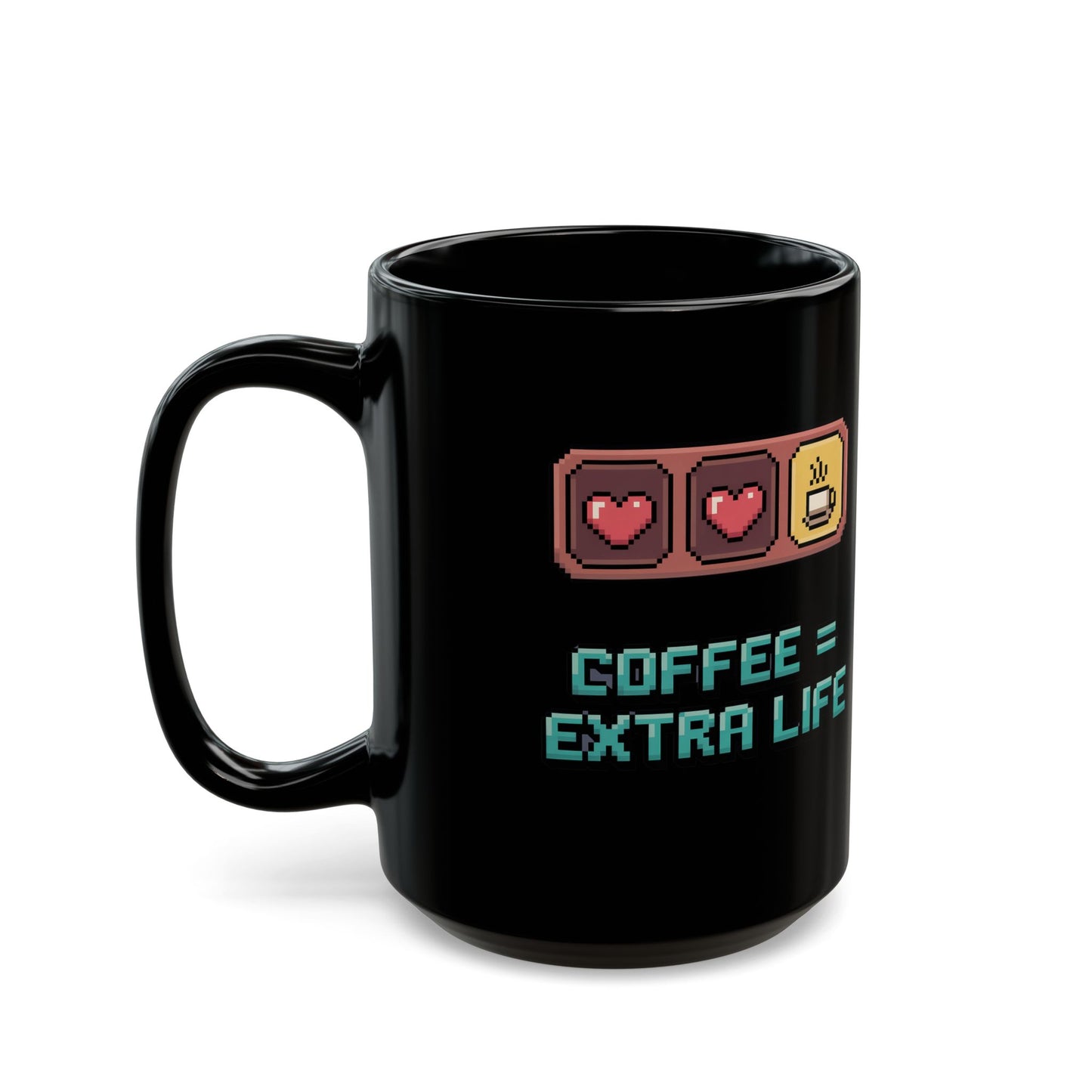 Gamer Coffee Mug - "Coffee = Extra Life" - Perfect Gift for Gamers, Coffee Lovers, Birthday, Holidays