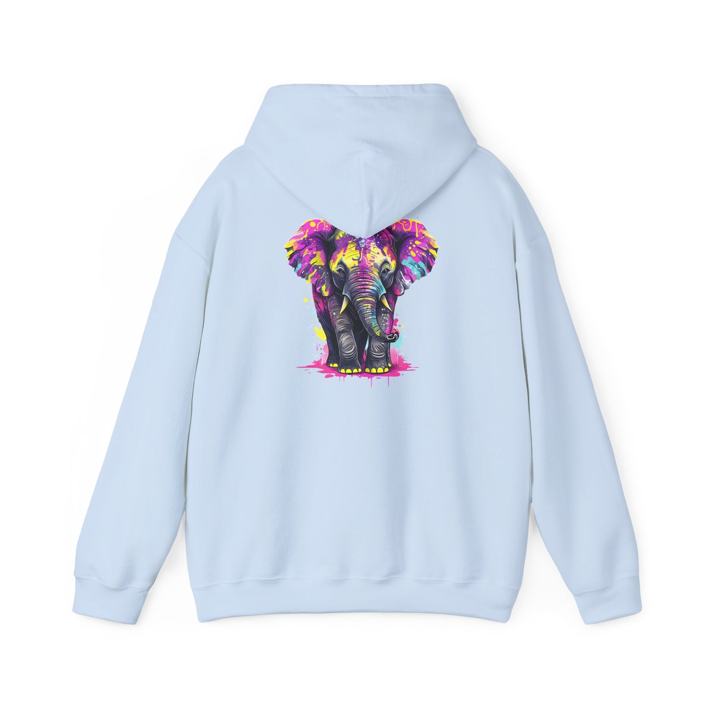 Colorful Elephant Art Hoodie for Men & Women, Cozy Heavy Blend Sweatshirt