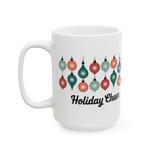 Festive Holiday Mug, Christmas, Coffee Cup, Gift for Her, Winter Decor, Holiday Cheer