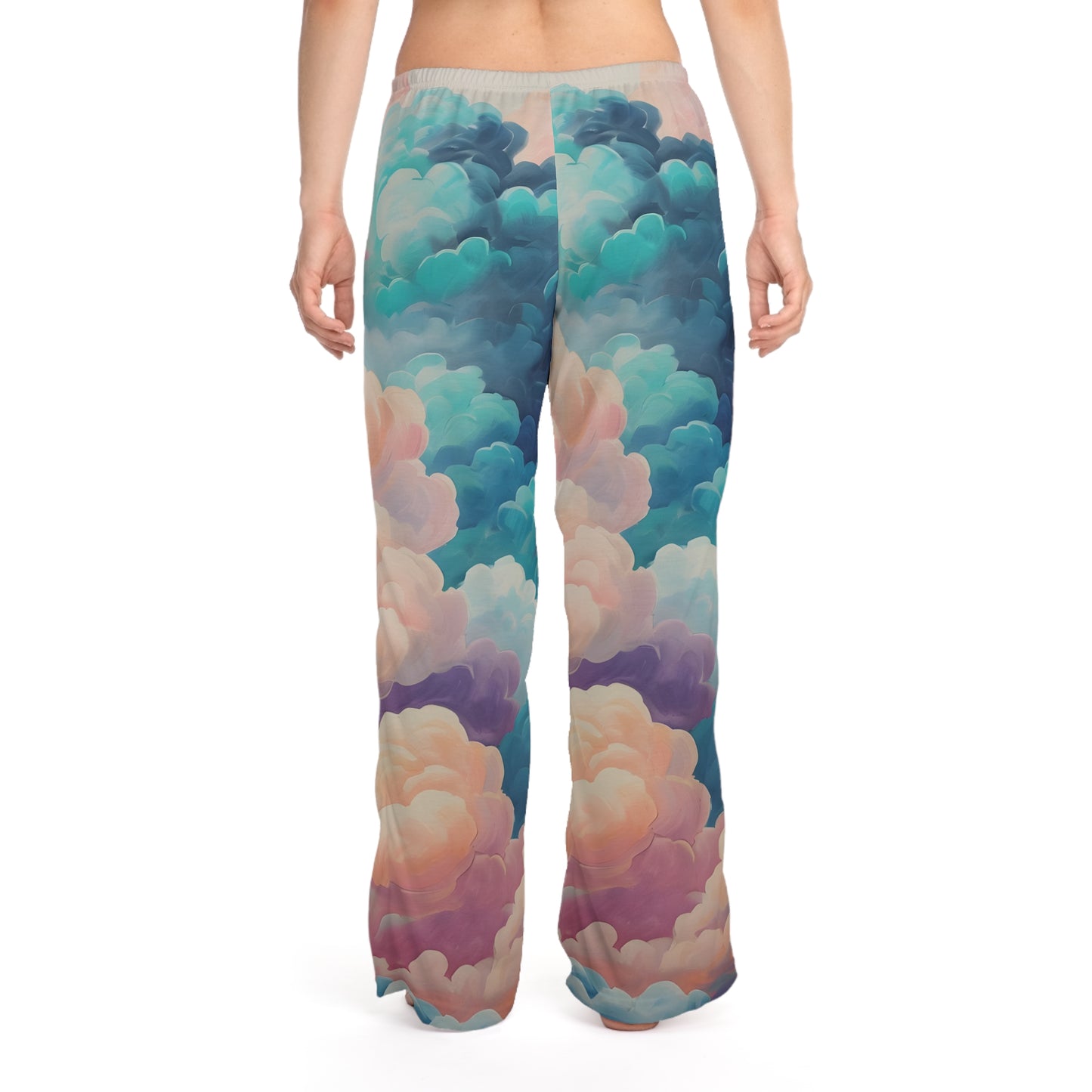 Whimsical Cloud Print Women's Pajama Pants - Cozy Sleepwear for Relaxation