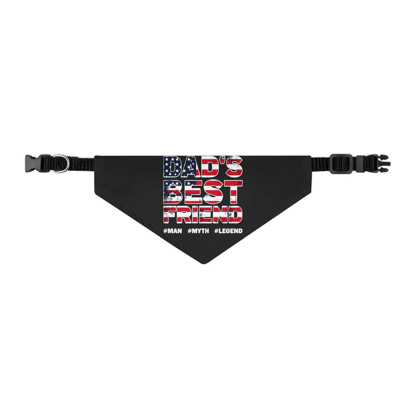 Patriotic Pet Bandana Collar - "Dad's Best Friend" - Perfect for Dog Lovers