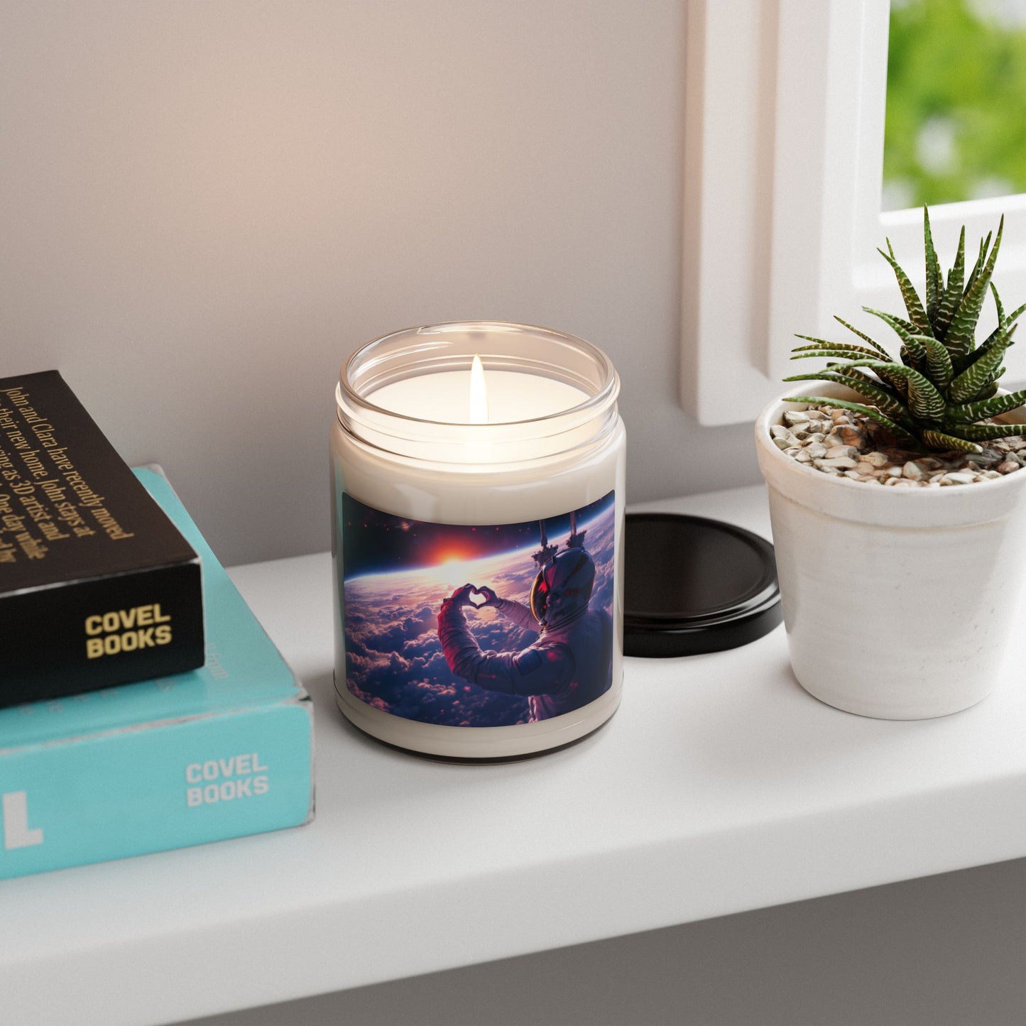 Cosmic Love Scented Soy Candle - 9oz Space-Themed Fragrance, Ideal for Cozy Nights, Unique Gift for Candle Lovers