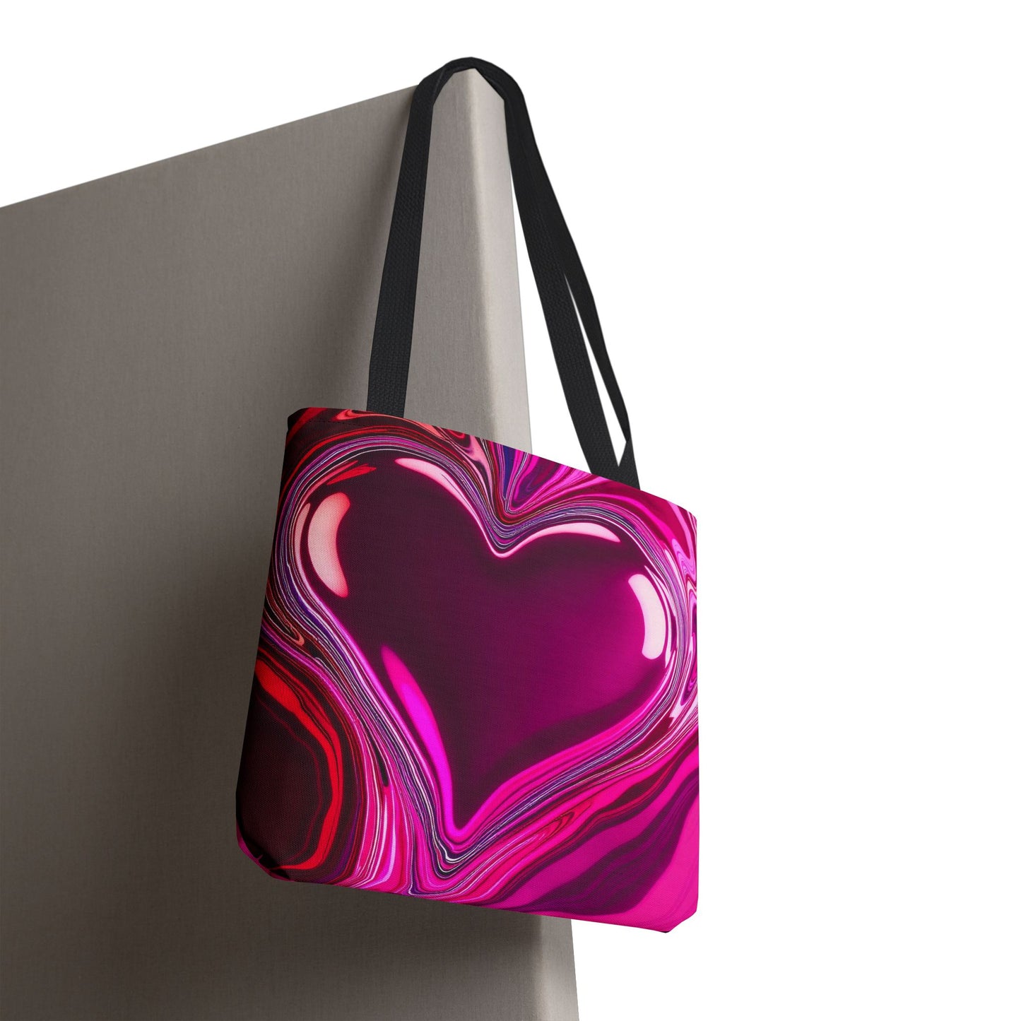 Paint Spill Heart Tote Bag (AOP)
