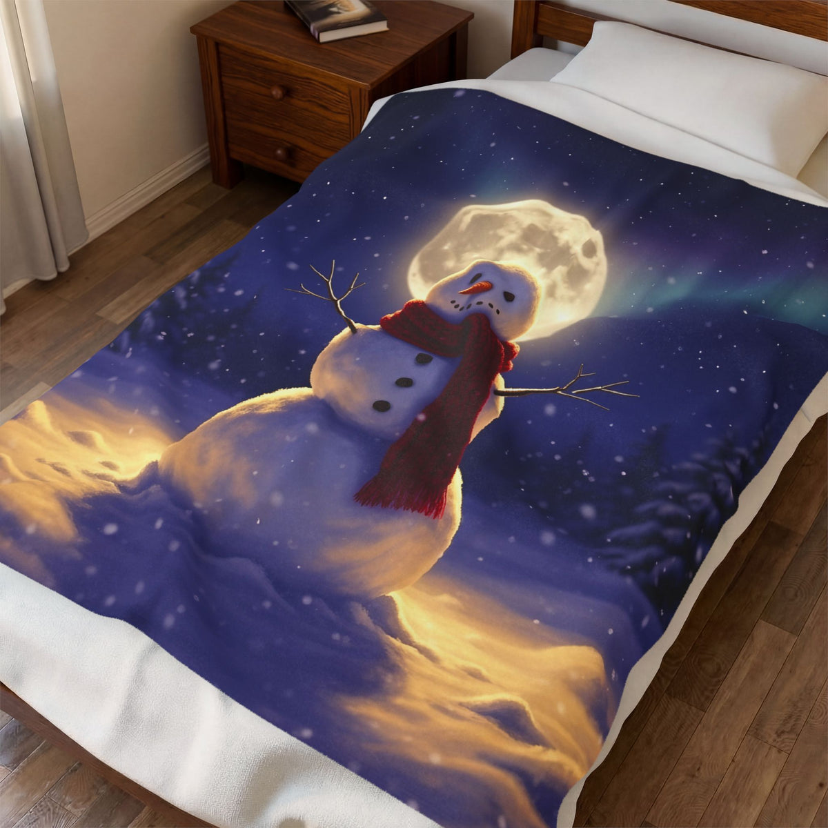 Snowman Velveteen Plush Blanket