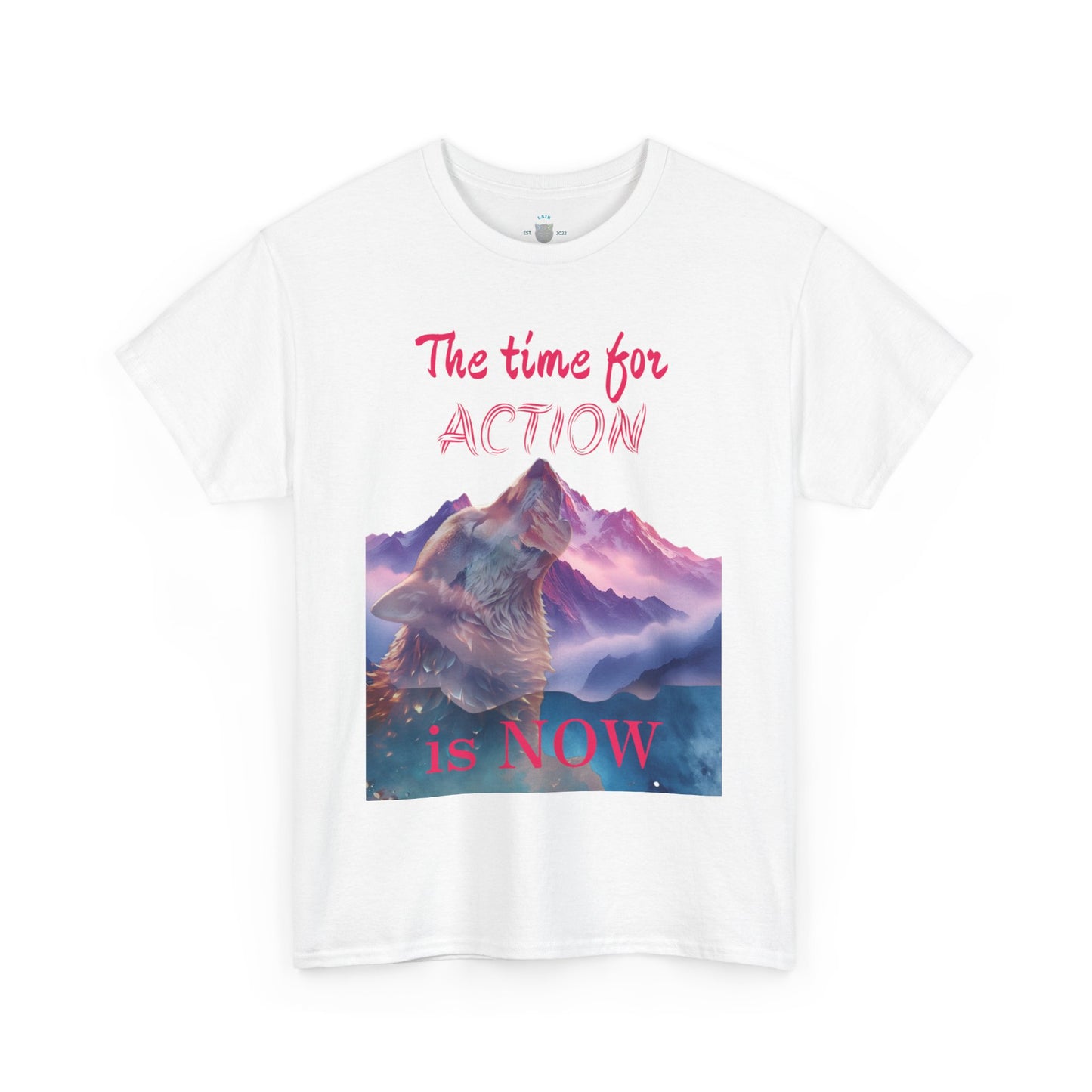 Motivational Unisex Heavy Cotton Tee - 'The Time for ACTION is NOW'