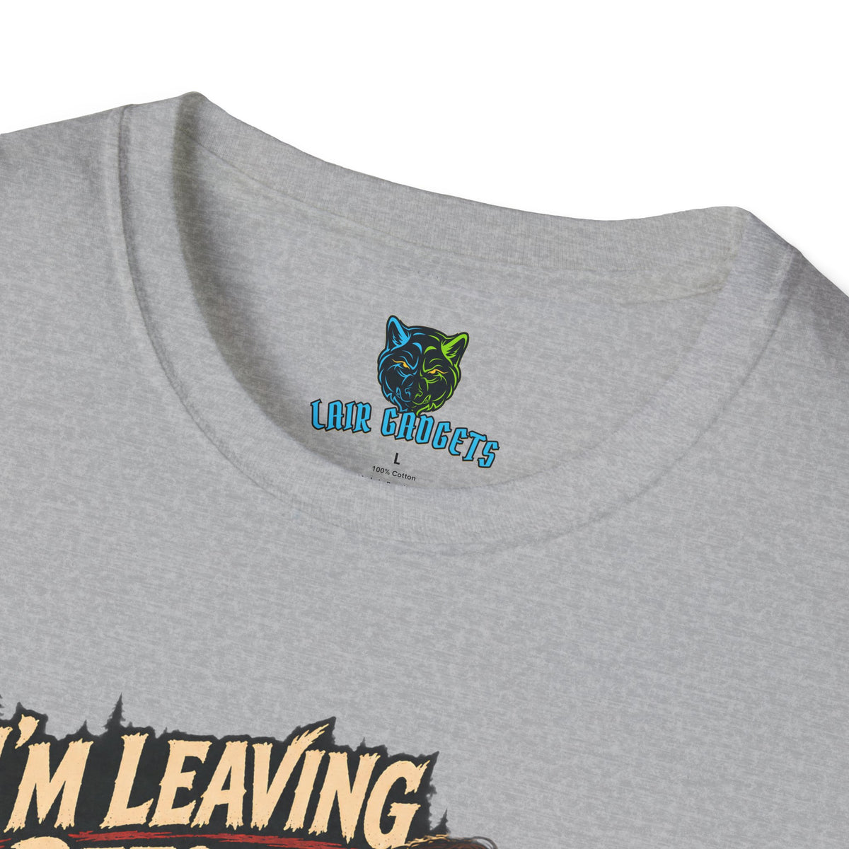 I'm Leaving Before the Sequel horror cabin graphic tee, alternate view