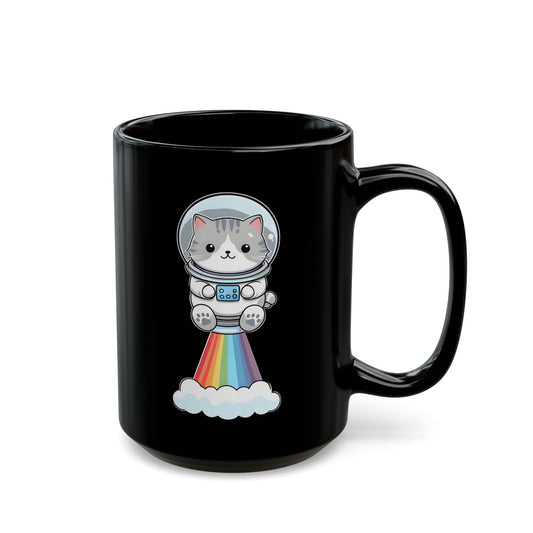 Cute Cat Astronaut Mug - 15oz - Cosmic Space Theme