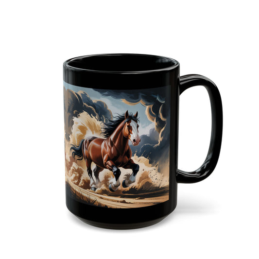 Cloud Swirl Clyde Black Mug (15oz)