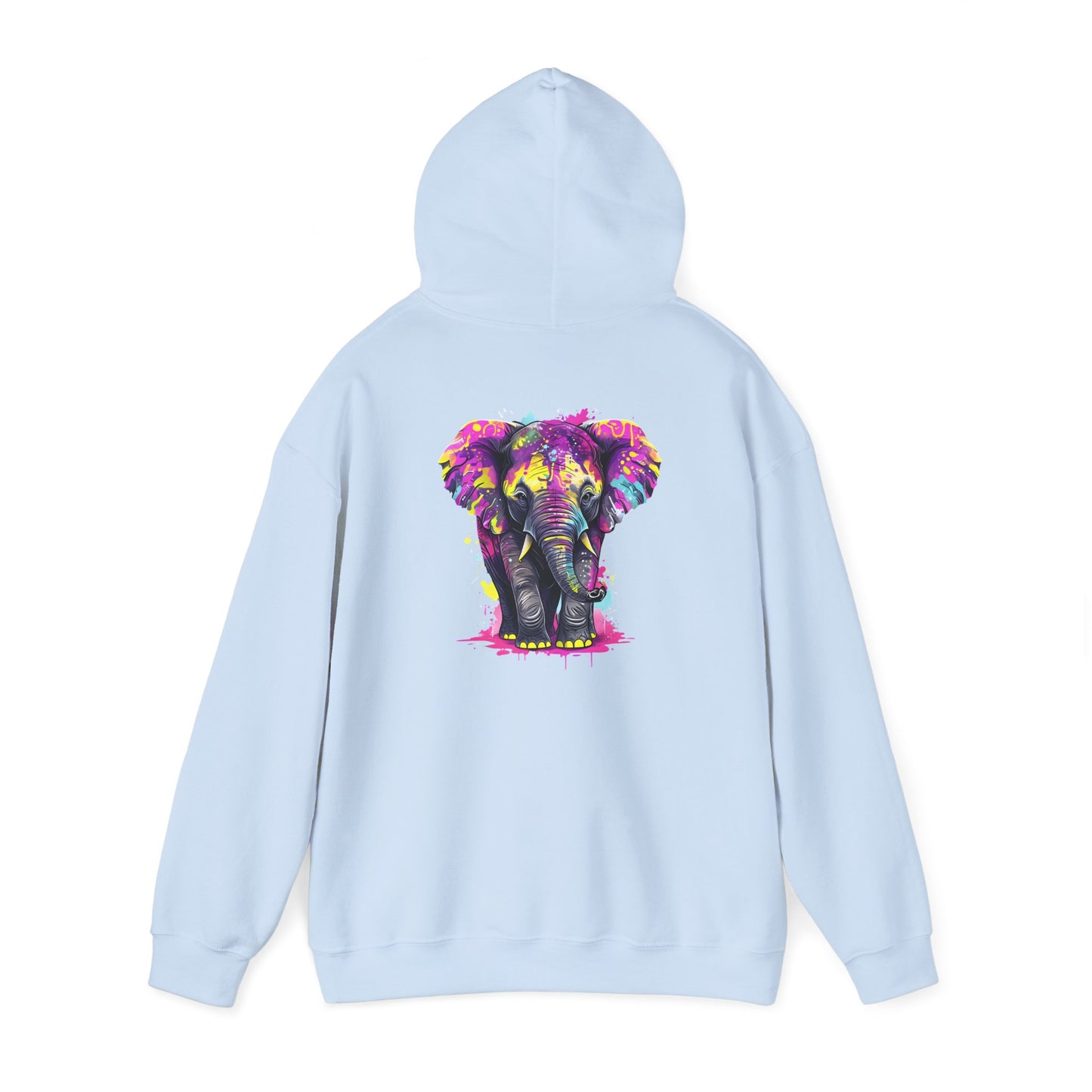 Colorful Elephant Art Hoodie for Men & Women, Cozy Heavy Blend Sweatshirt