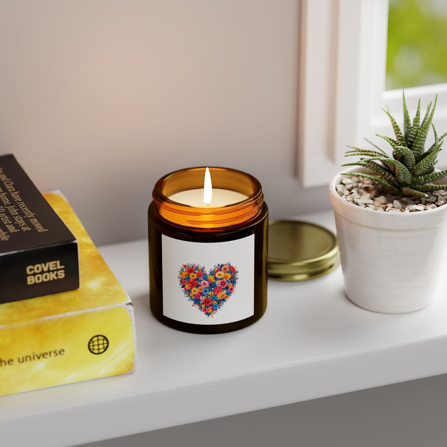 Floral Heart Scented Candles