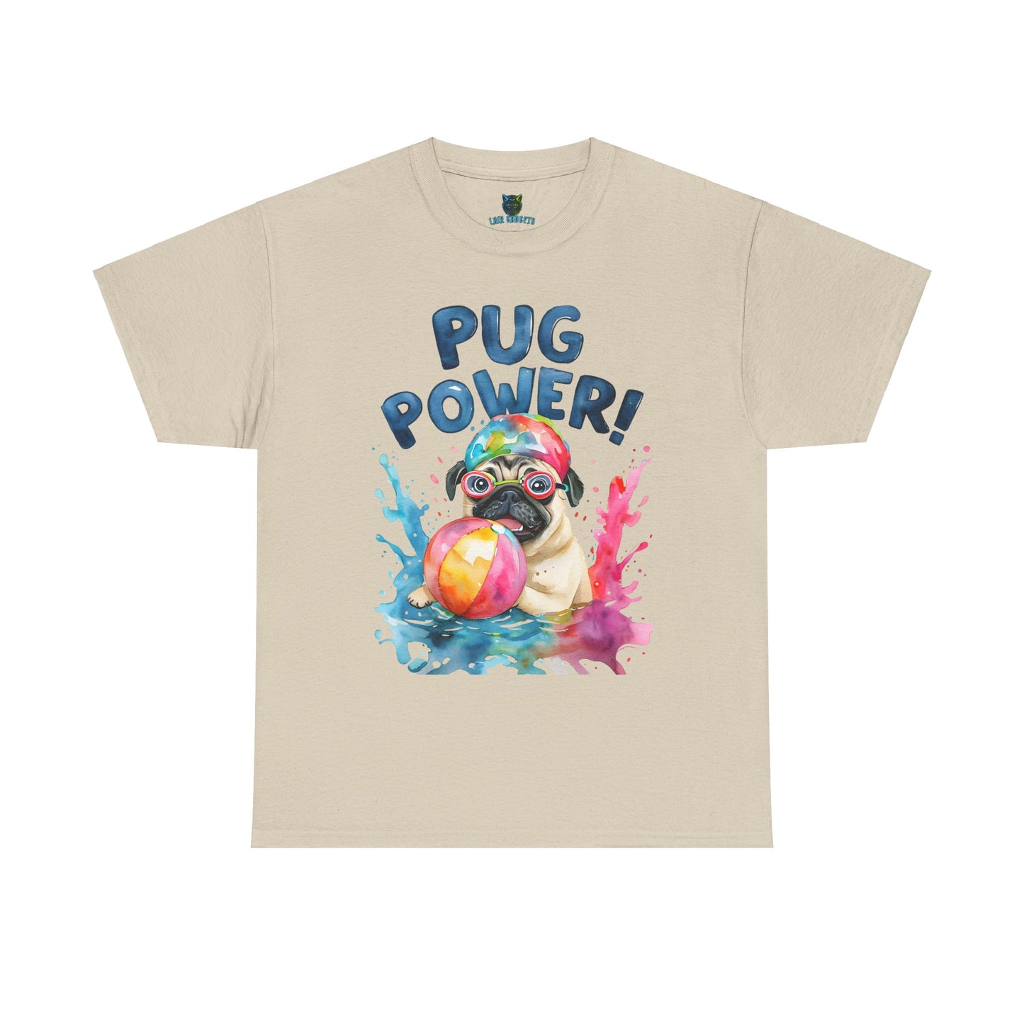 Pug Power Unisex Heavy Cotton Tee – Fun & Playful Dog Shirt