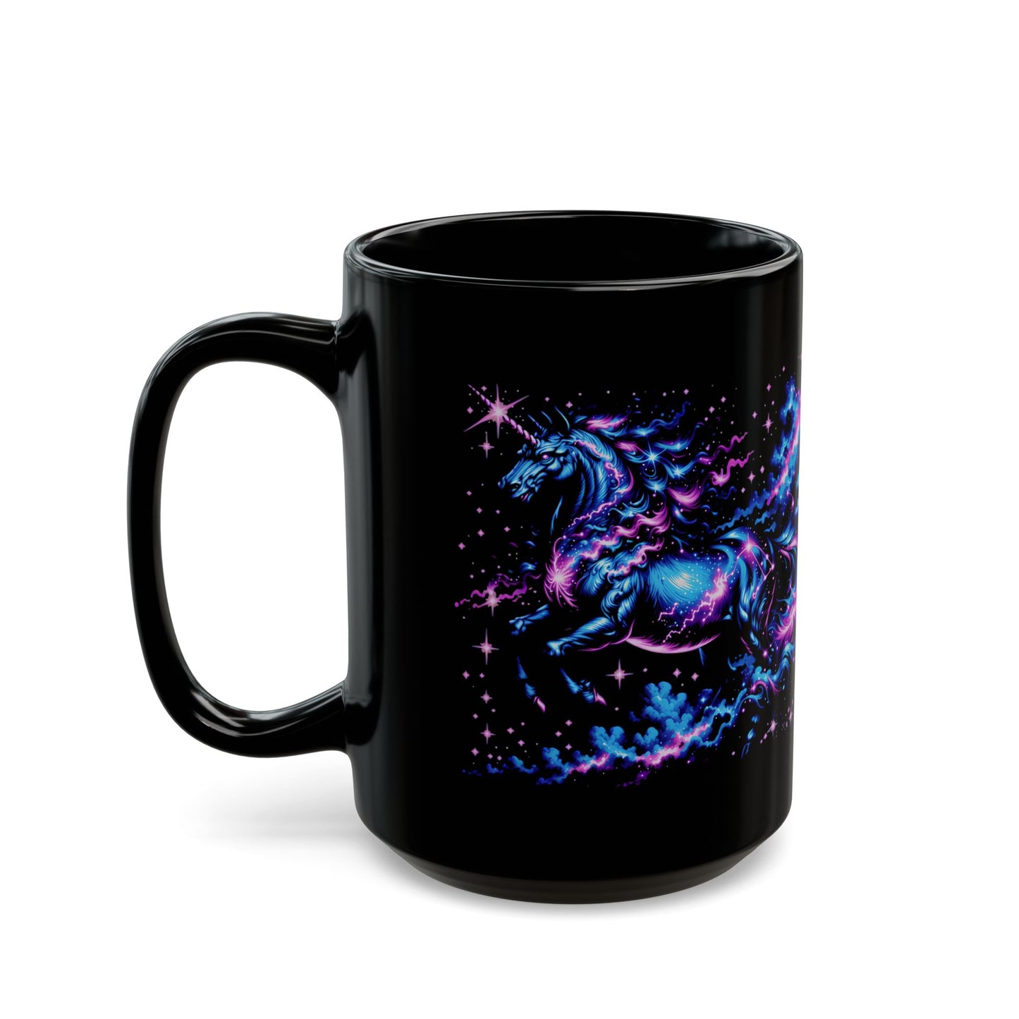 Cosmic Unicorn Black Mug (11oz, 15oz)