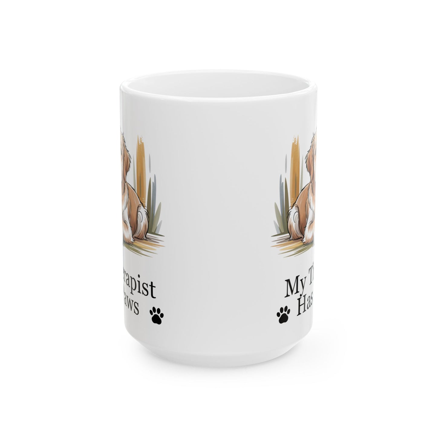 My Therapist Has Paws Dog Ceramic Mug, ( Labrador 15oz)