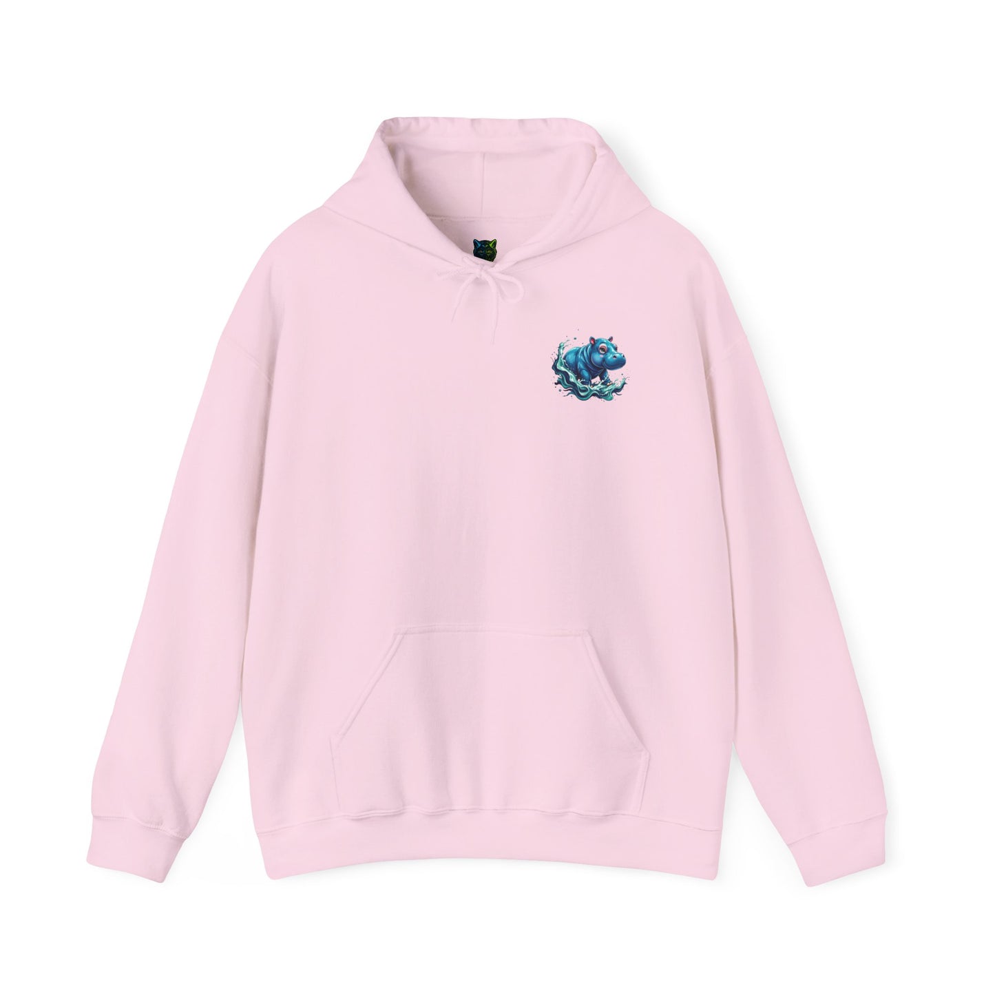 Cute Hippo Graphic Unisex Hooded Sweatshirt, Cozy & Playful Apparel for Casual Wear