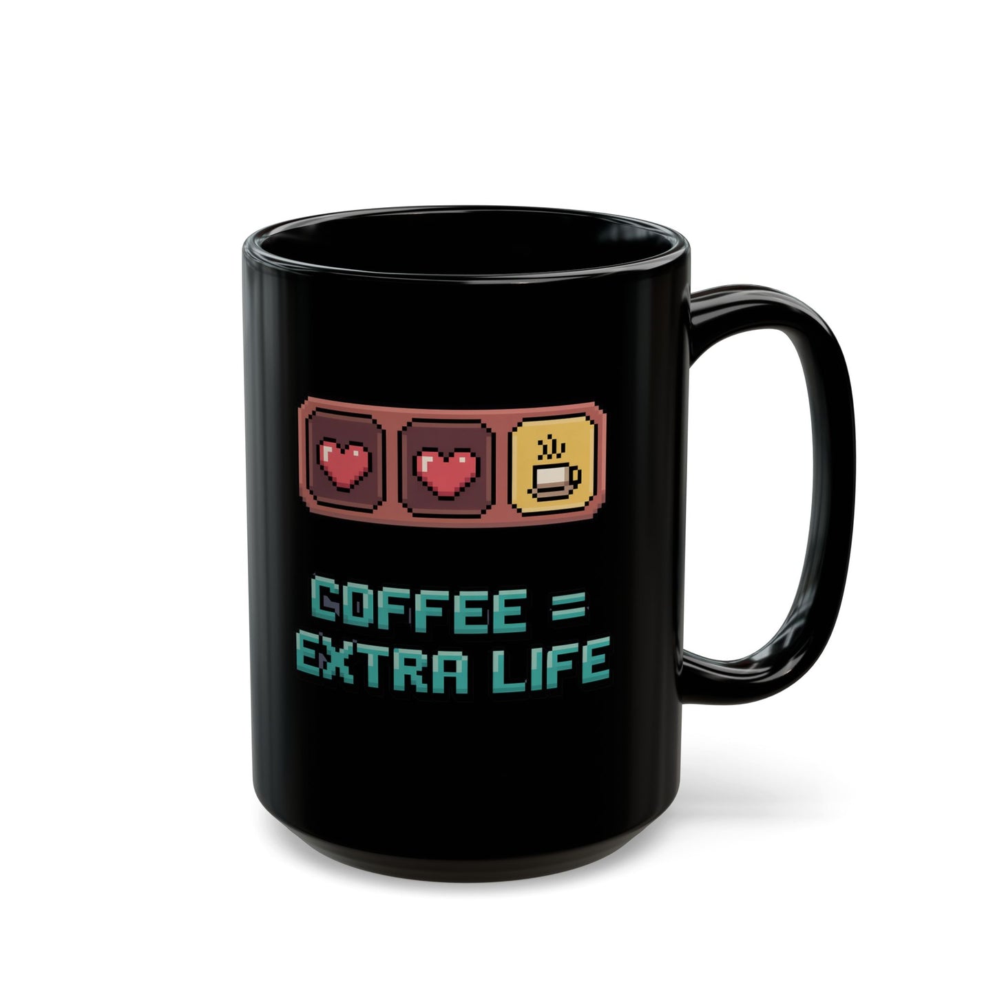 Gamer Coffee Mug - "Coffee = Extra Life" - Perfect Gift for Gamers, Coffee Lovers, Birthday, Holidays