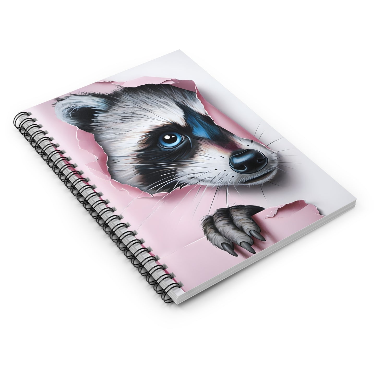 Whimsical Raccoon Spiral Notebook - Ruled Line for Animal Lovers