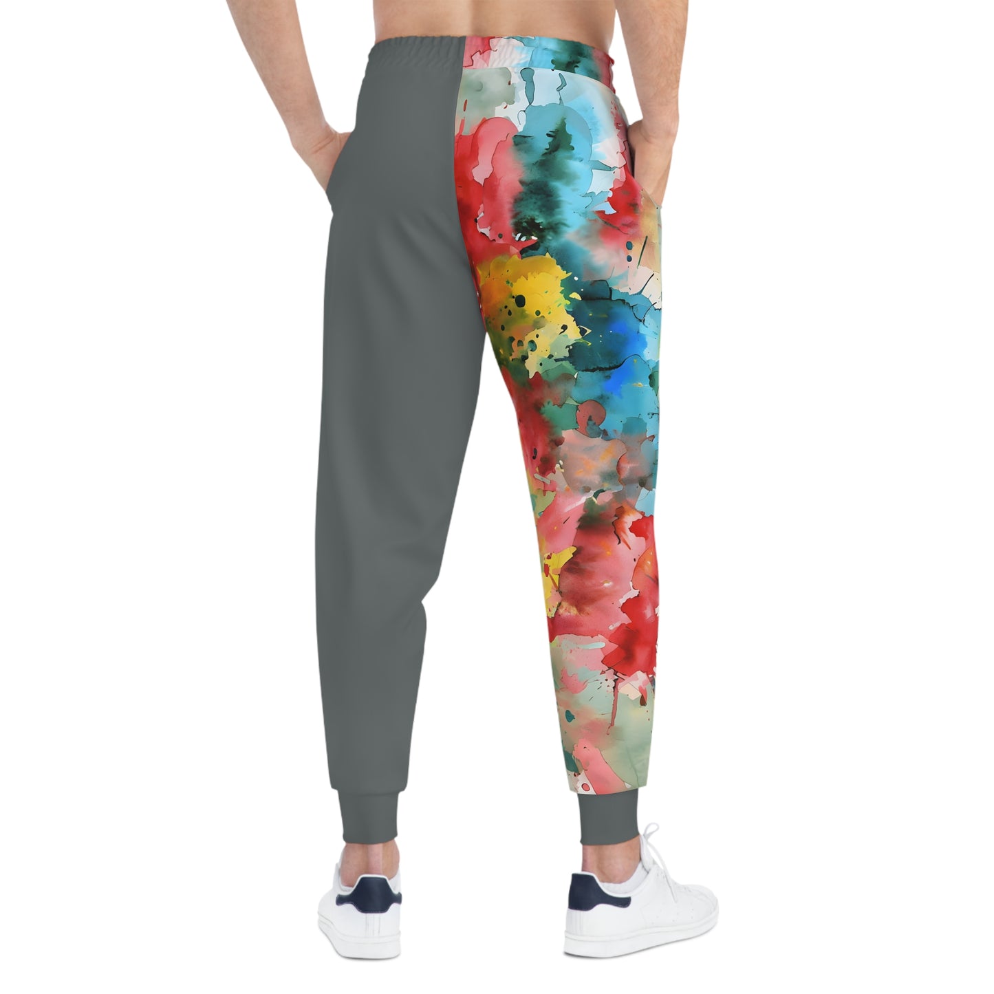 Colorful Watercolor Athletic Joggers for Active Lifestyle