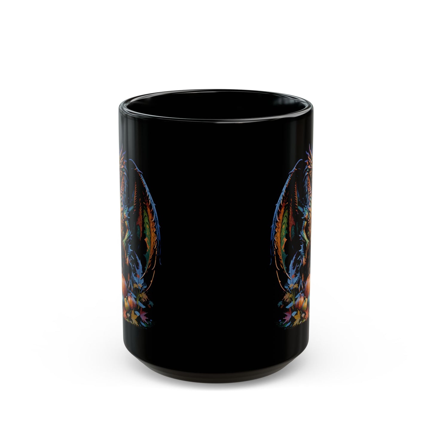 October Dragon II Black Mug (11oz, 15oz)