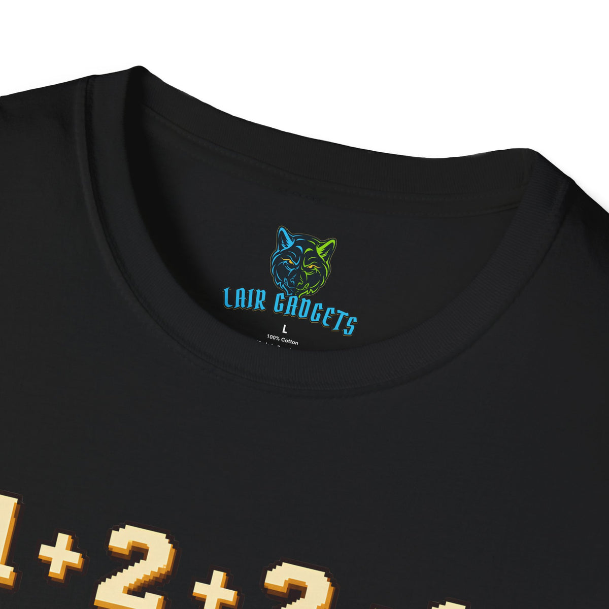 1+2+2+1 pixel art candelabra graphic tee, alternate view