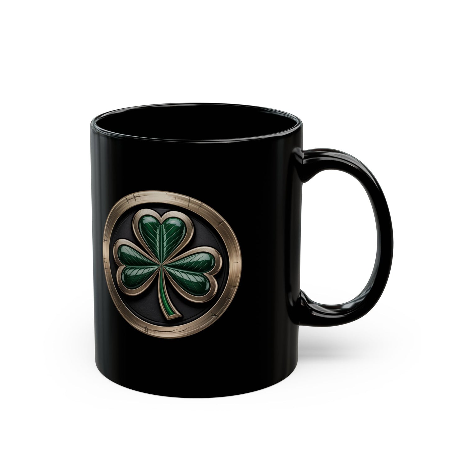 Lair Gadgets Shamrock Black Mug (15oz) and 11oz