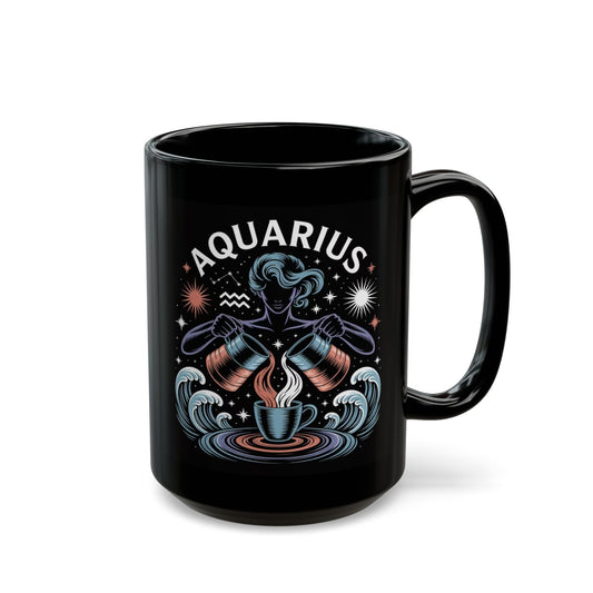 Aquarius Astrology Mug - Celestial Coffee Cup for Zodiac Lovers, Astrology Gifts, Horoscope Drinkware, Unique Birthday Present, Home Decor