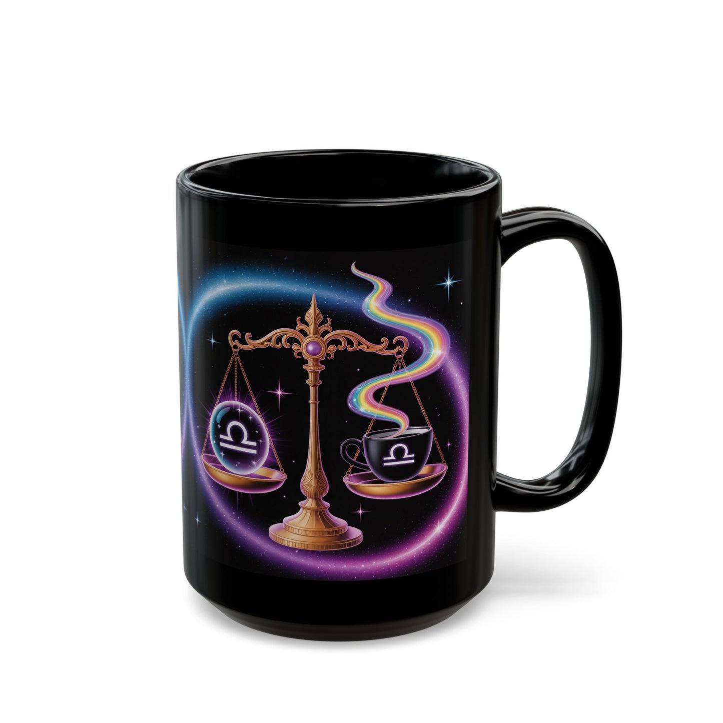 Astrological Libra Scale Mug - Cosmic Coffee Cup for Astrology Lovers, Zodiac Gift, Horoscope Mug, Balance Theme, Star Sign Decor