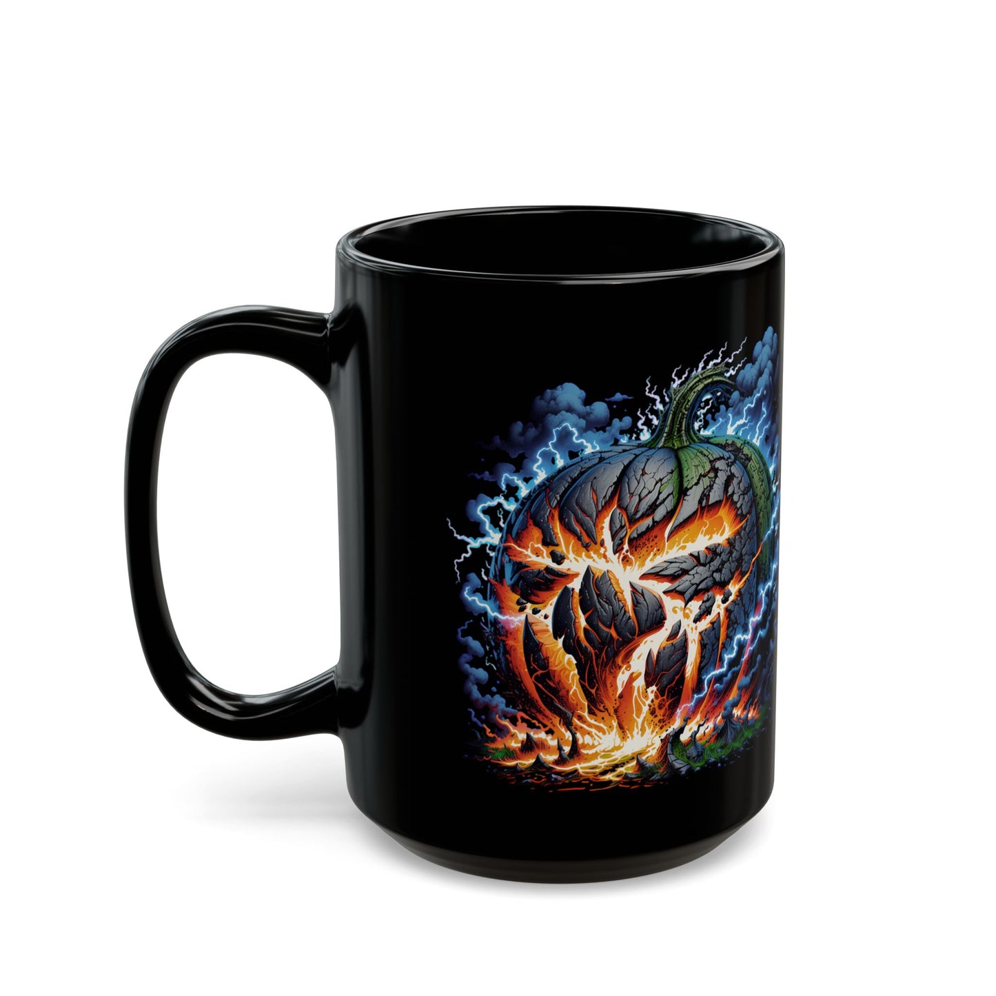 Storm Pumpkin Black Mug (15oz)