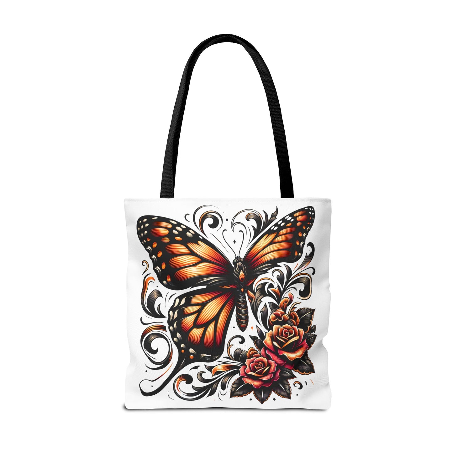 Butterfly Floral Tote Bag - Chic Shopper, Eco-Friendly Gift, Stylish Carryall, Travel, Beach, Art Lover's Accessory