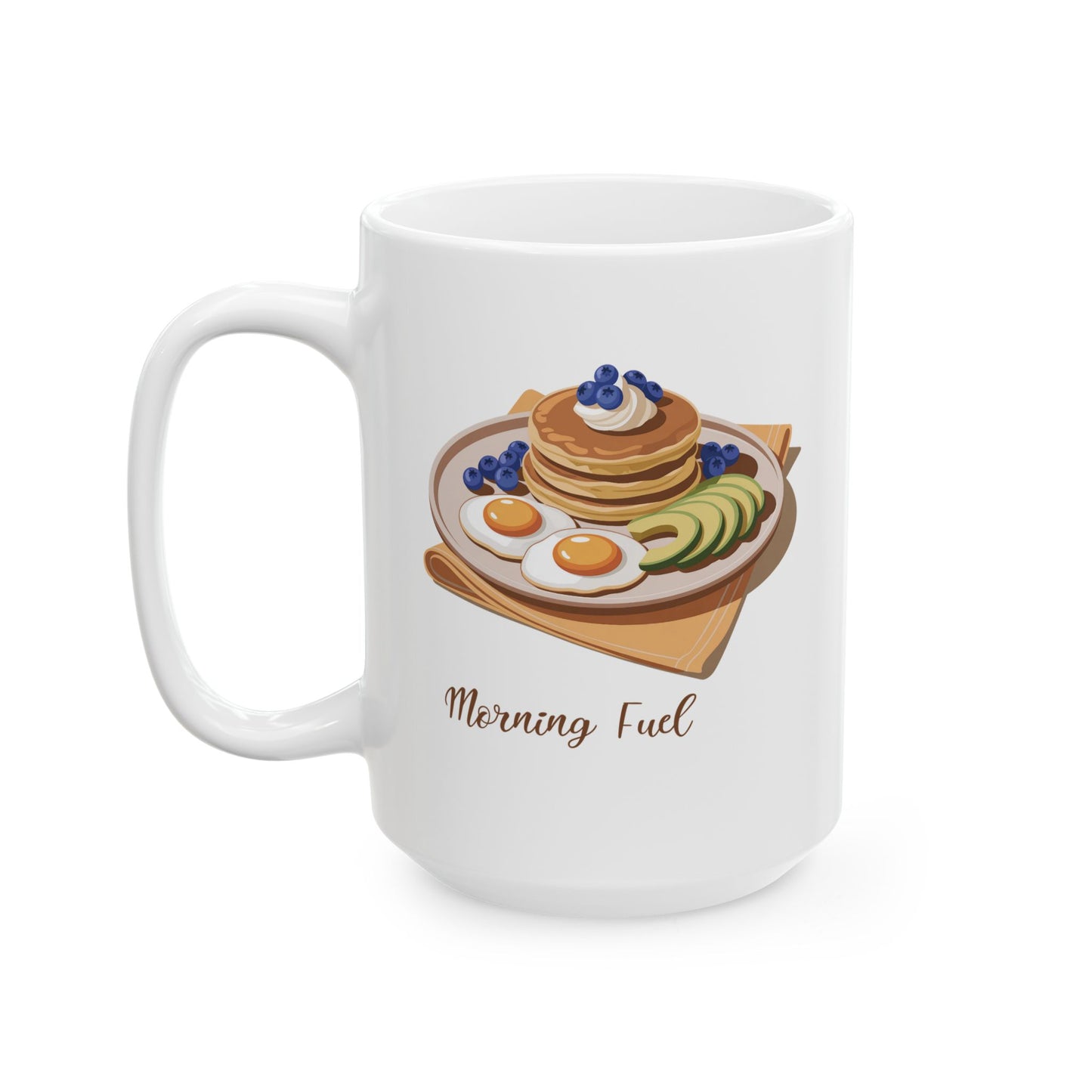 Monster Digital -  Breakfast Charcuterie Ceramic Mug — Avocado Toast & Bagel Coffee Cup (15oz)