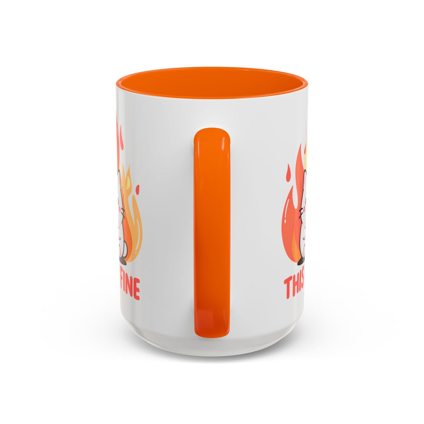 Cute Cat This Is Fine Coffee Mug - Accent Design  15oz