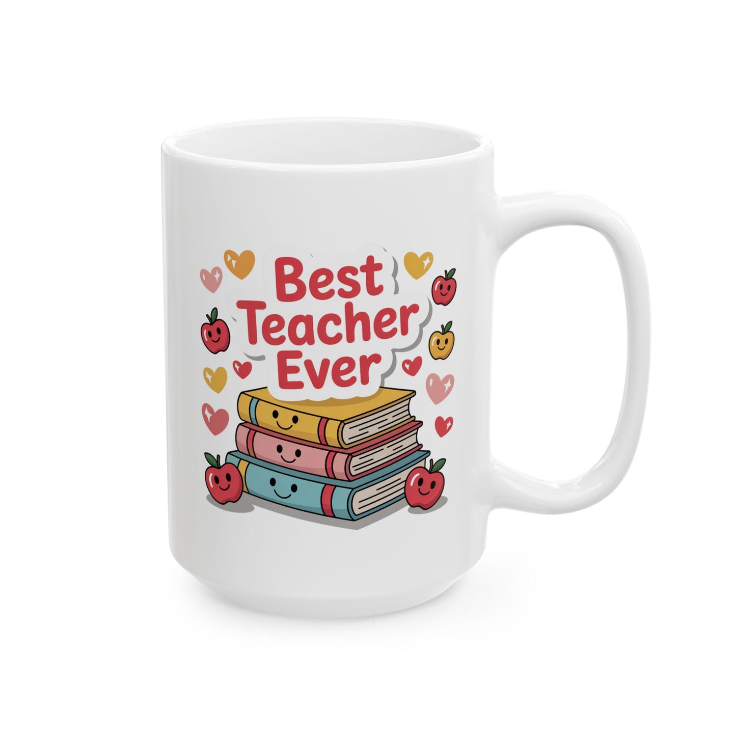 Best Teacher Ever Cute Coffee Mug 15 oz – Teacher Appreciation Gift Mug by Lair Gadgets