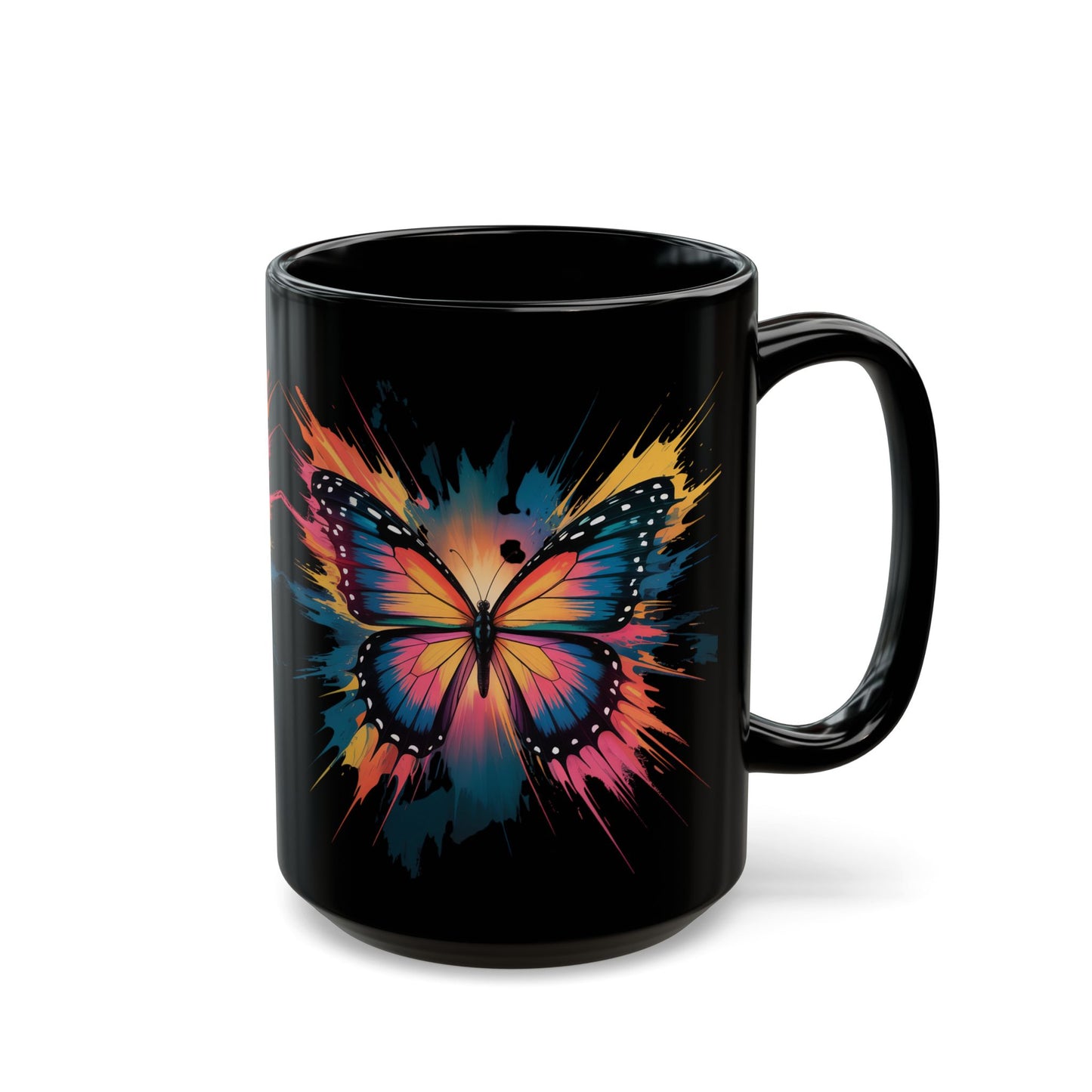 Butter Splash Black Mug (15oz)