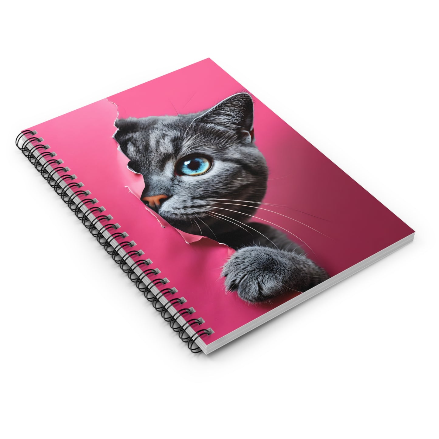 Cute Cat Spiral Notebook - Ruled Lines for Cat Lovers