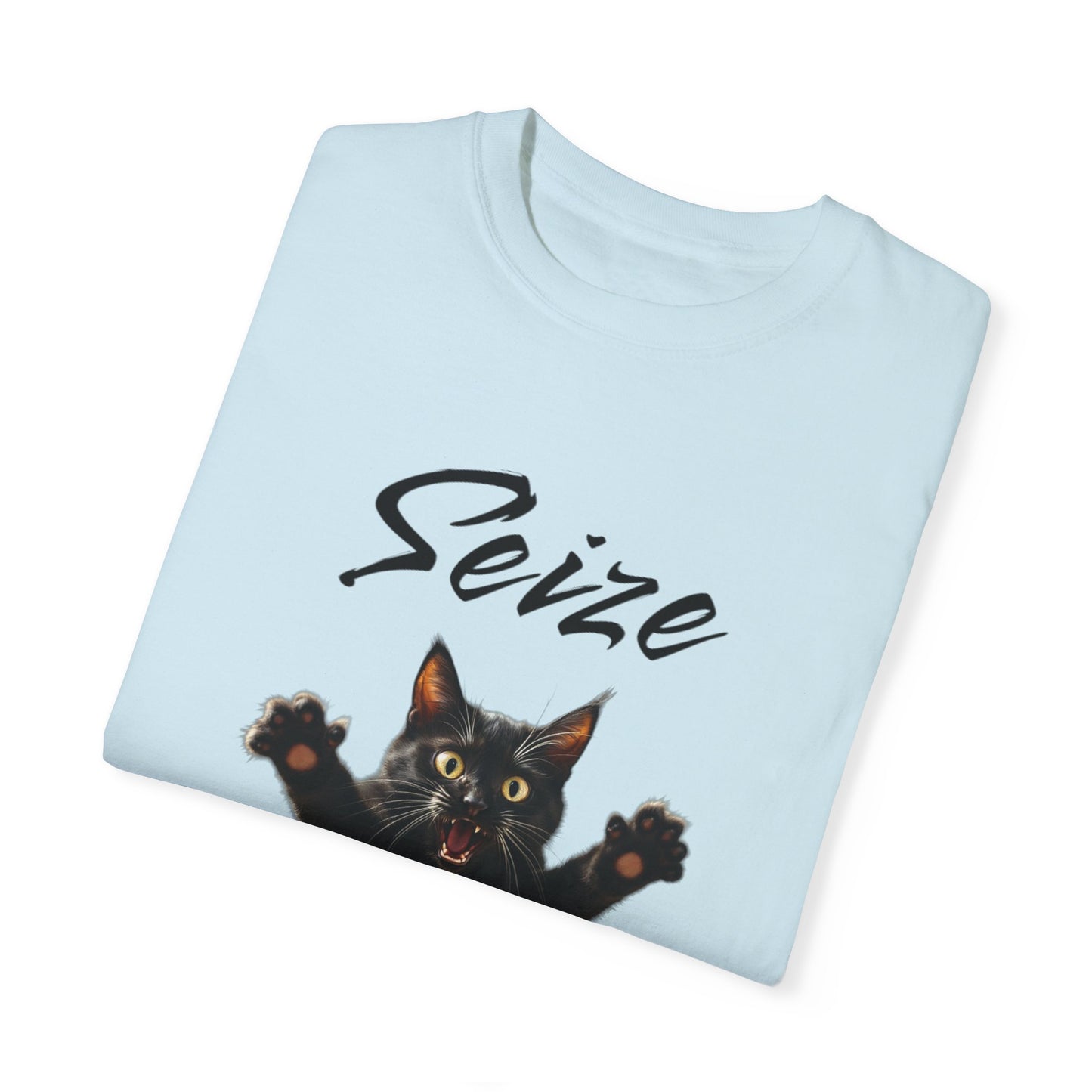 Cat Lover's 'Seize the Day' Garment-Dyed T-Shirt