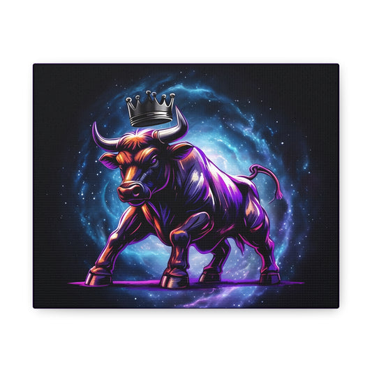 Majestic Bull Canvas Gallery Wrap - Regal Wall Art for Animal Lovers