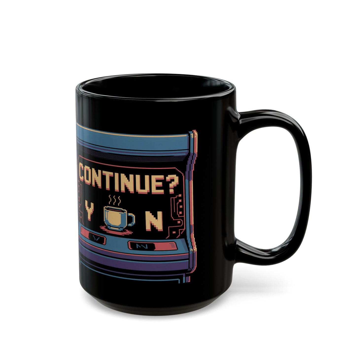 Retro Gamer Mug - Black Coffee Cup with 'CONTINUE?' Design, Gaming Gift, Video Game Collectible, Perfect for Gamers, Birthday Present, [...]