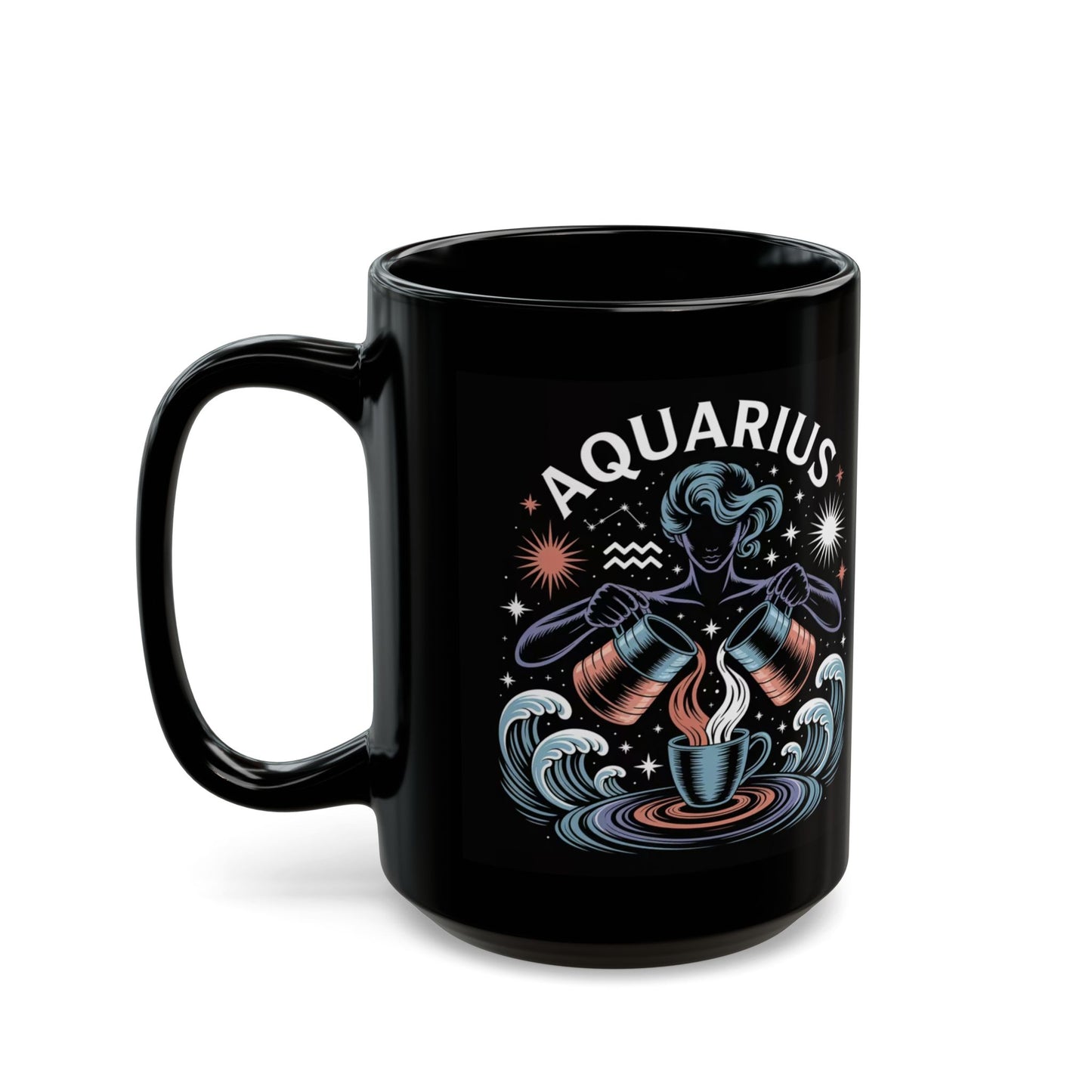 Aquarius Astrology Mug - Celestial Coffee Cup for Zodiac Lovers, Astrology Gifts, Horoscope Drinkware, Unique Birthday Present, Home Decor