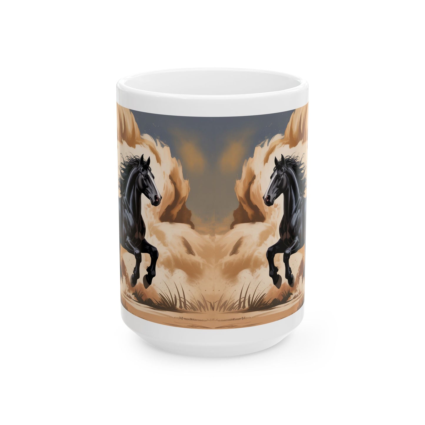 Dust Storm Stallion Elemental Series Ceramic Mug, (11oz, 15oz)