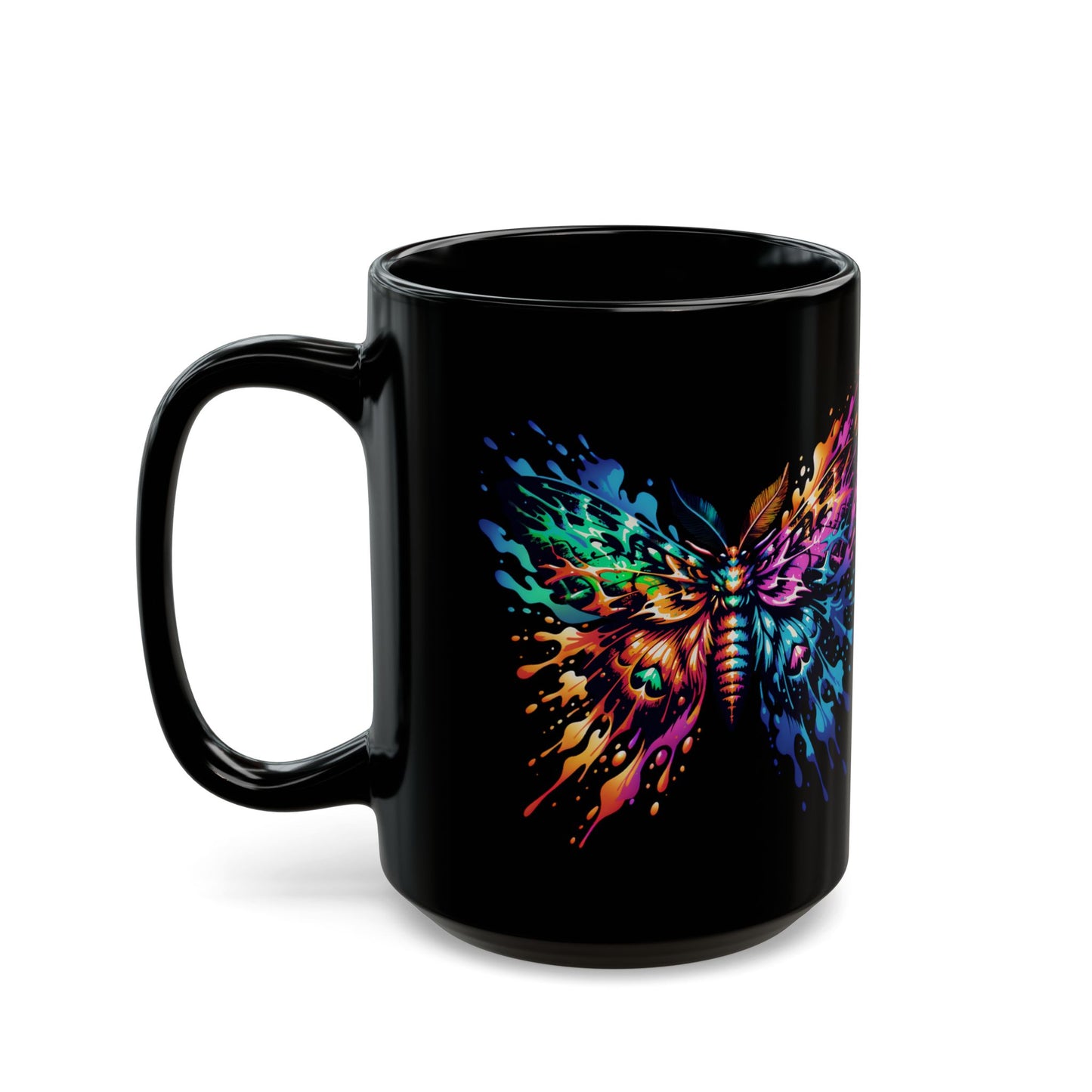 Moth Black Mug (15oz)