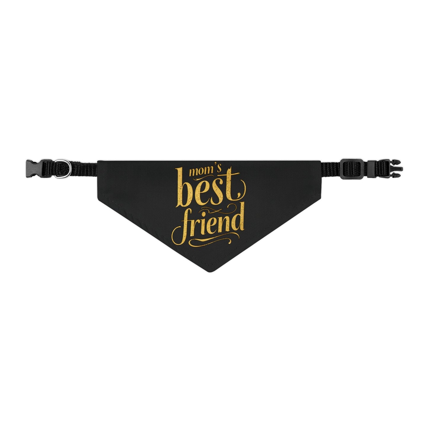 Stylish Pet Bandana Collar - 'Mom's Best Friend' Design for Dogs