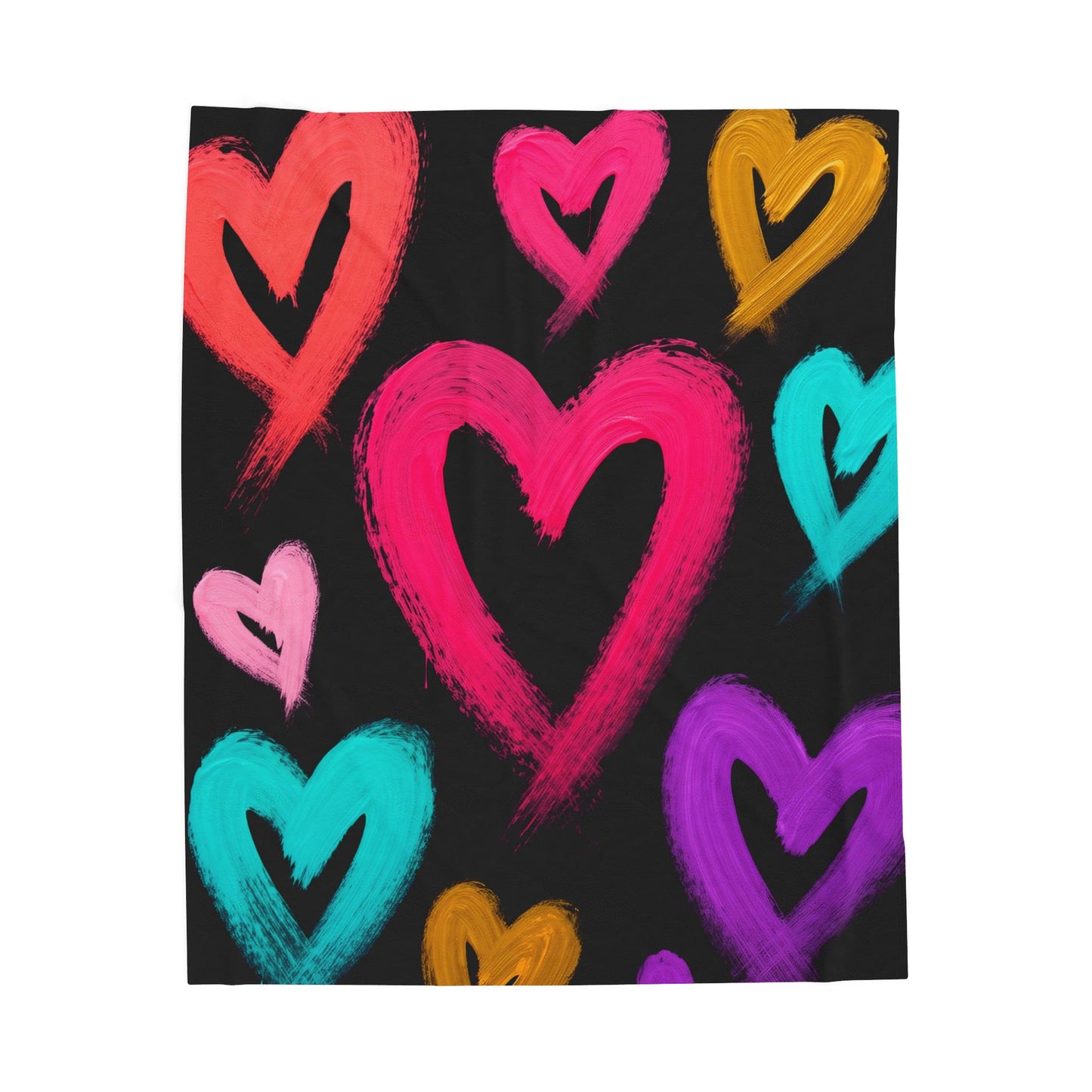 Wendy's Hearts Velveteen Plush Blanket