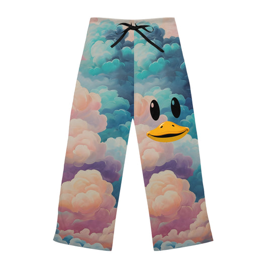 Whimsical Cloud Print Women's Pajama Pants - Cozy Sleepwear for Relaxation