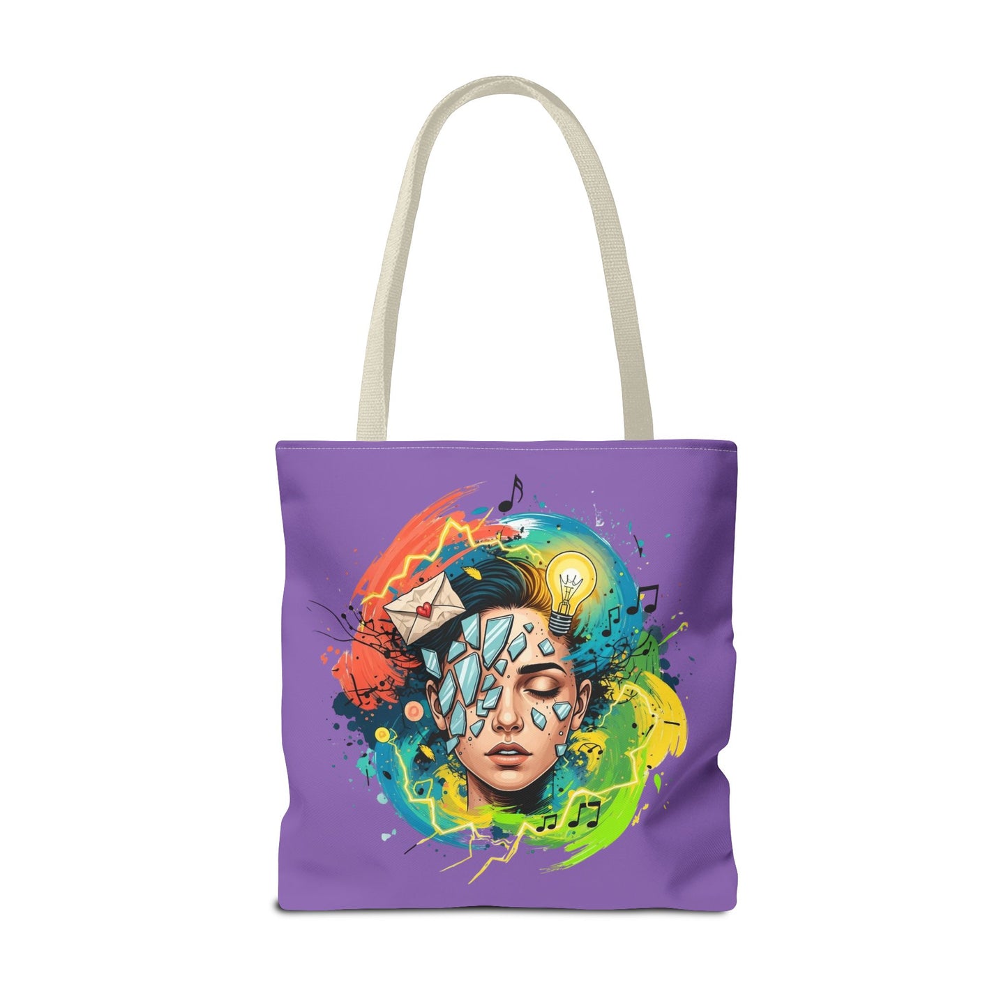 Vibrant Art Tote Bag, Colorful Canvas Bag, Artistic Shopping Tote, Eco-Friendly Gift, Festival Accessory, Unique Reusable Bag
