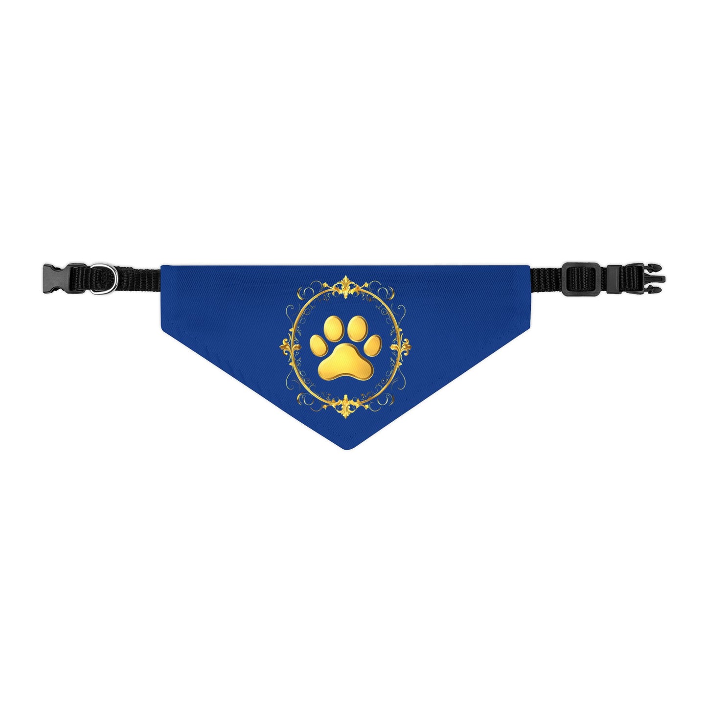 Blue Paw Print Pet Bandana Collar - Stylish Dog Accessory for Celebrations