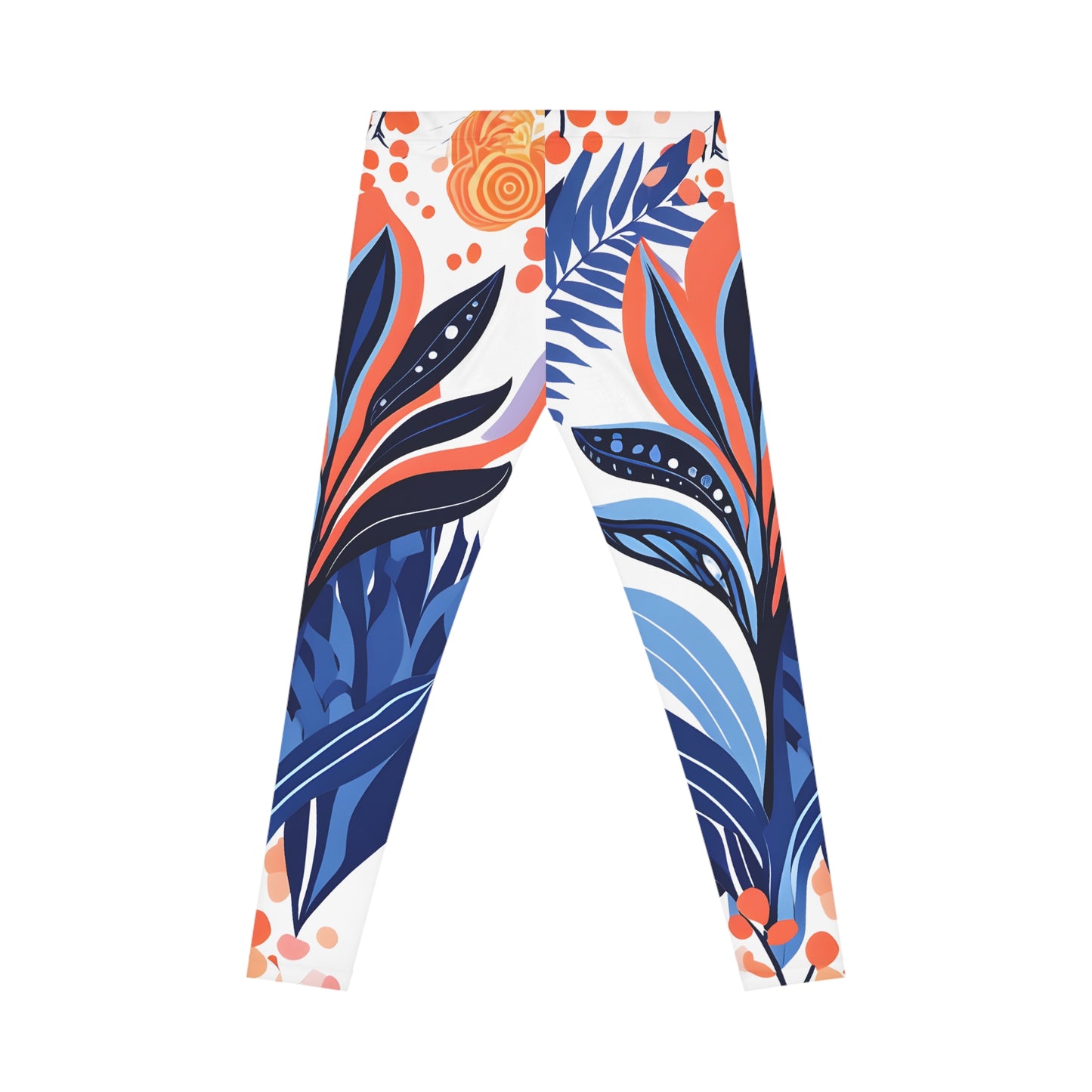 Tropical Floral Women Casual Leggings - Colorful Yoga & Lounge Wear