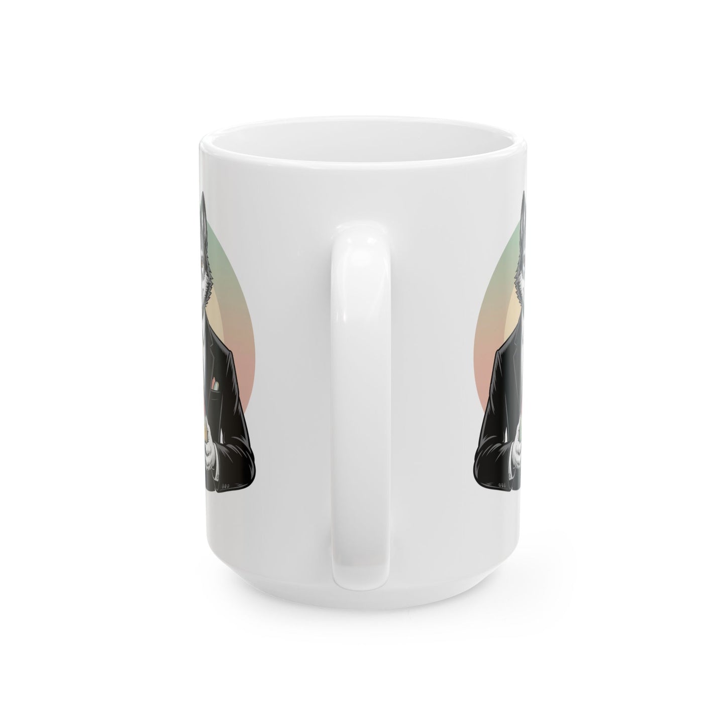 Wolf in Easter Ceramic Mug, (15oz)