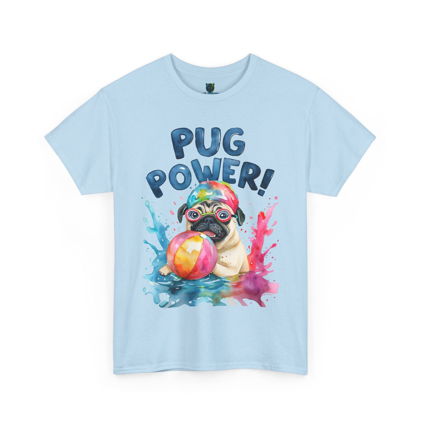 Pug Power Unisex Heavy Cotton Tee – Fun & Playful Dog Shirt