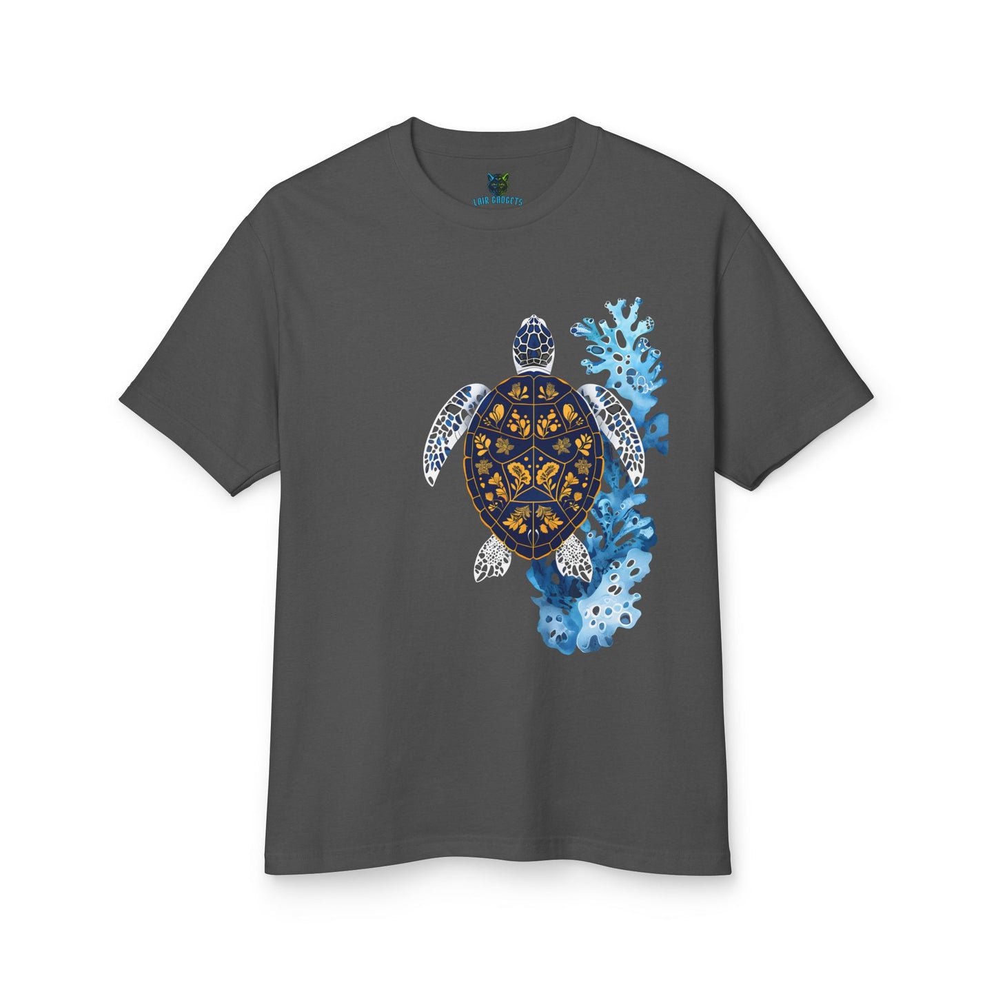 Ocean-Inspired Turtle Graphic Tee - Unisex Heavyweight Cotton