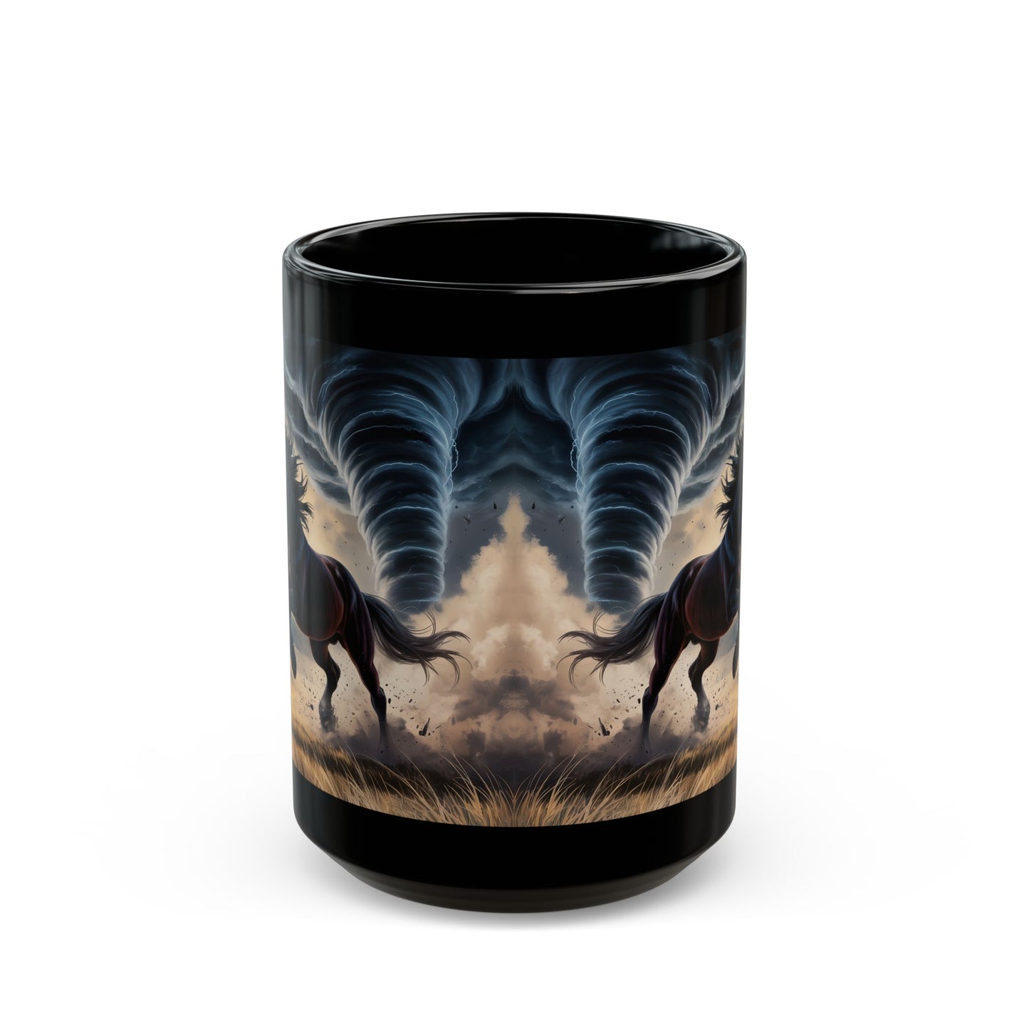 Tornado Horse Black Mug (11oz, 15oz)